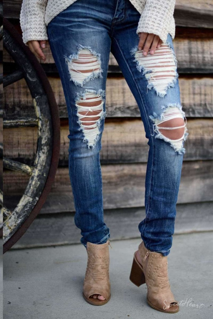 Angel Hair Destroyed Jeans