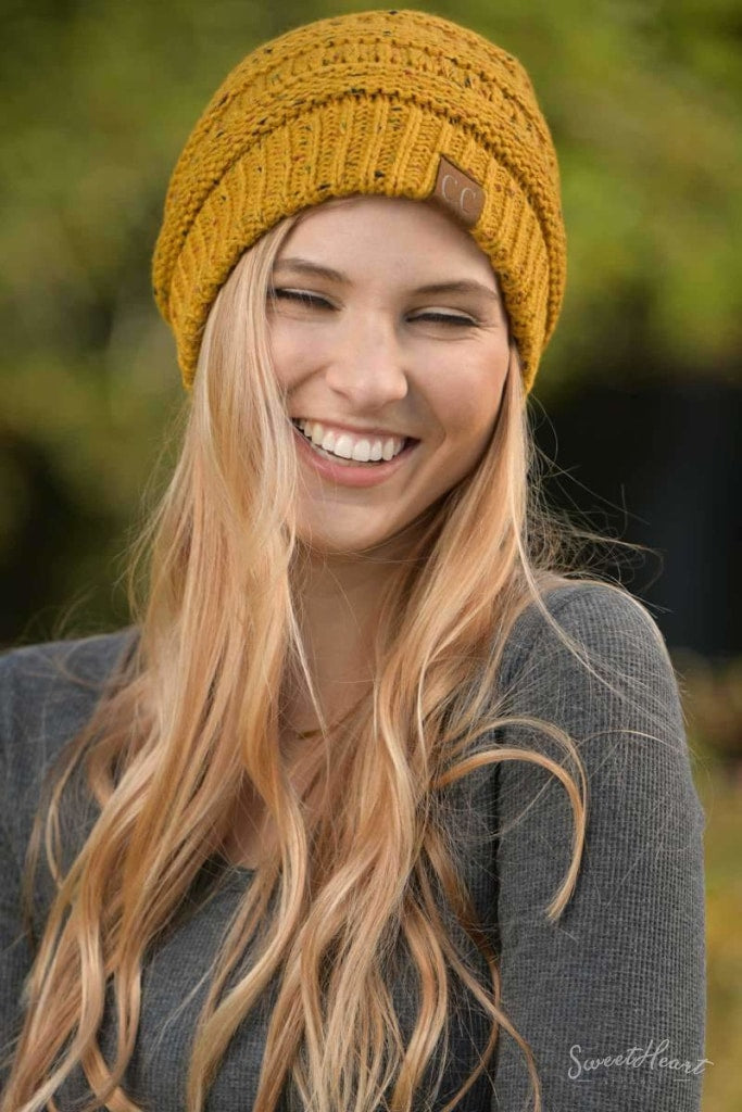 Just In The Knit Of Time - Melange Beanies One Size / Oatmeal