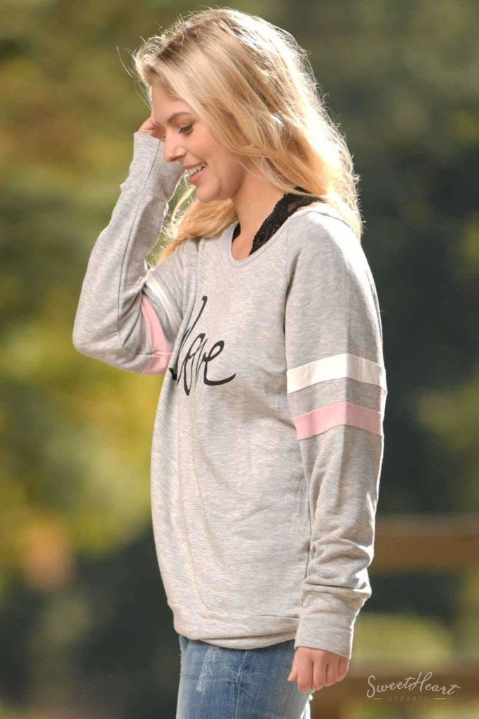 Love Me Tender Sweatshirt - Heather Gray