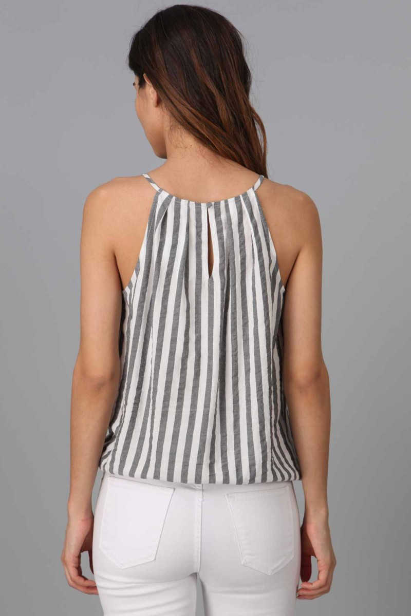 Windsail Kiss - Stripe Top Black