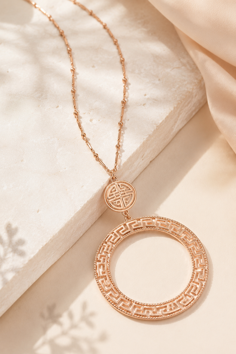 Double Take Necklace - Rose Gold