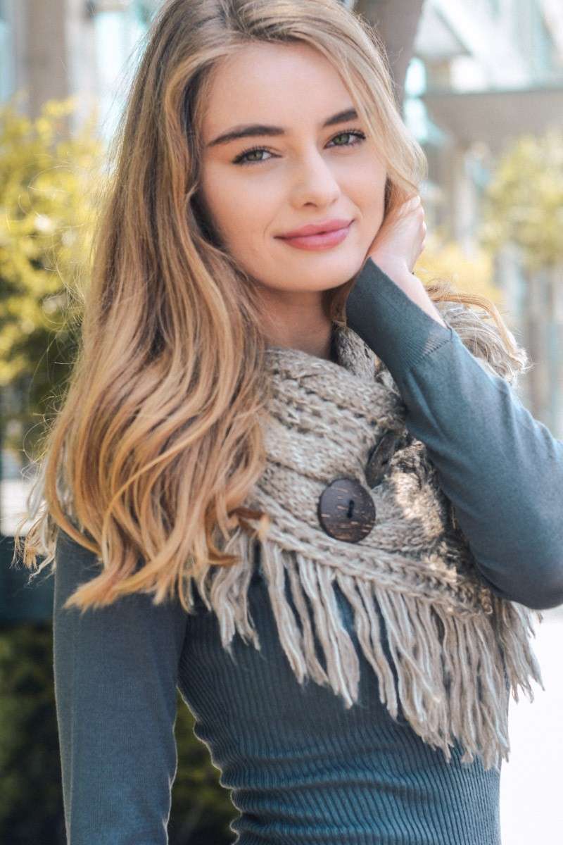 Cozy Over You - Fringe Shoulder Wrap in Mocha