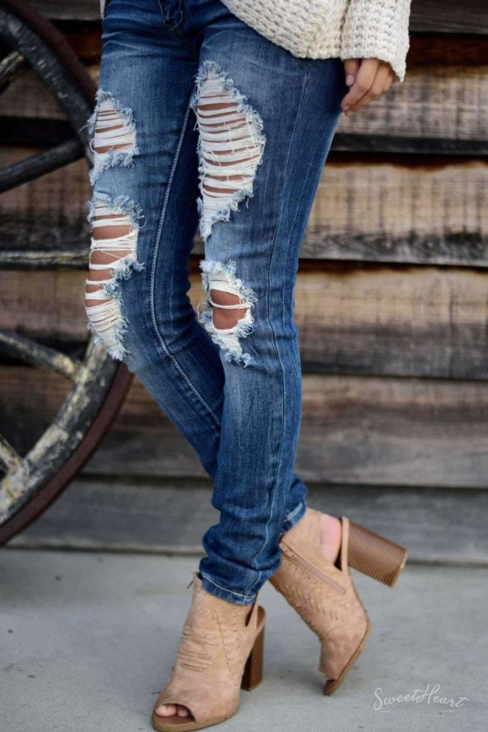 Angel Hair Destroyed Jeans