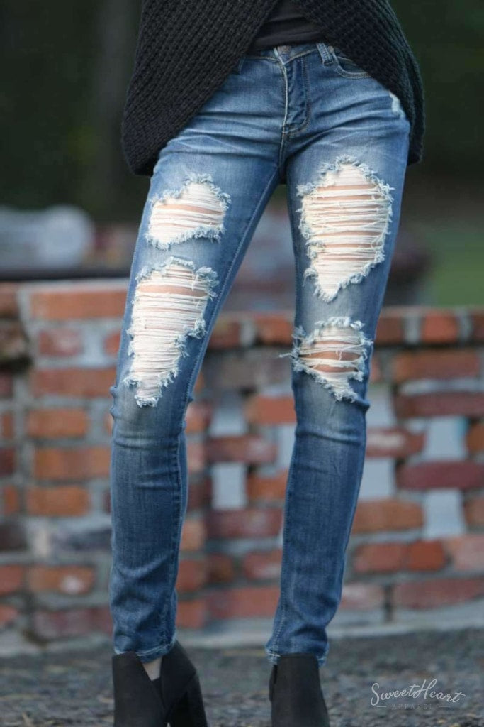 Angel Hair Destroyed Jeans
