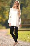 Breath Of Fresh Air - Accent Tunic Off White Dresses