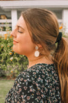 Charleston Sweetgrass Reed Earrings - Ivory