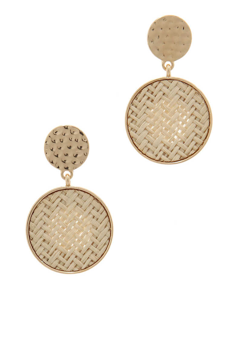 Charleston Sweetgrass Reed Earrings - Ivory