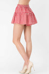 Country Confident - Gingham Skort Red