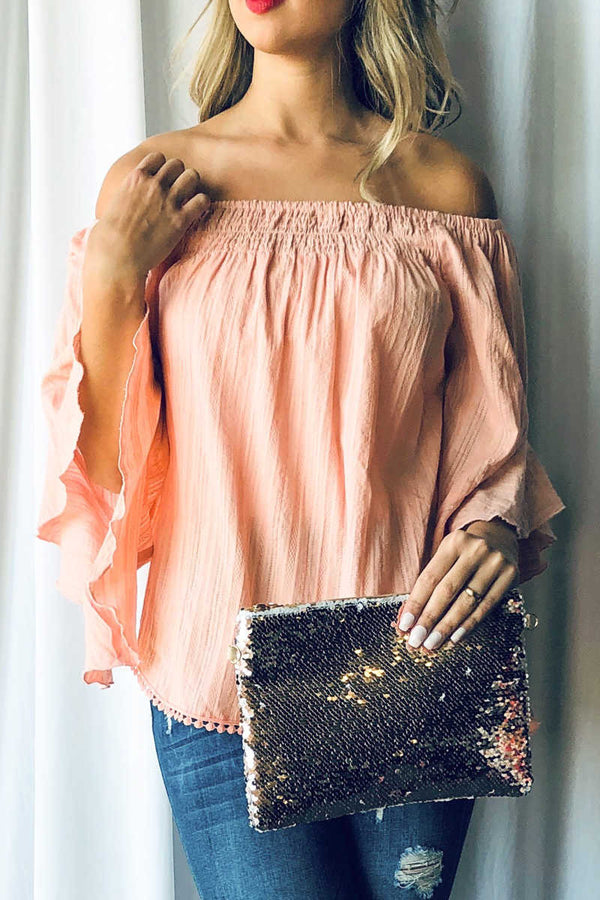 Peach off shoulder top sale