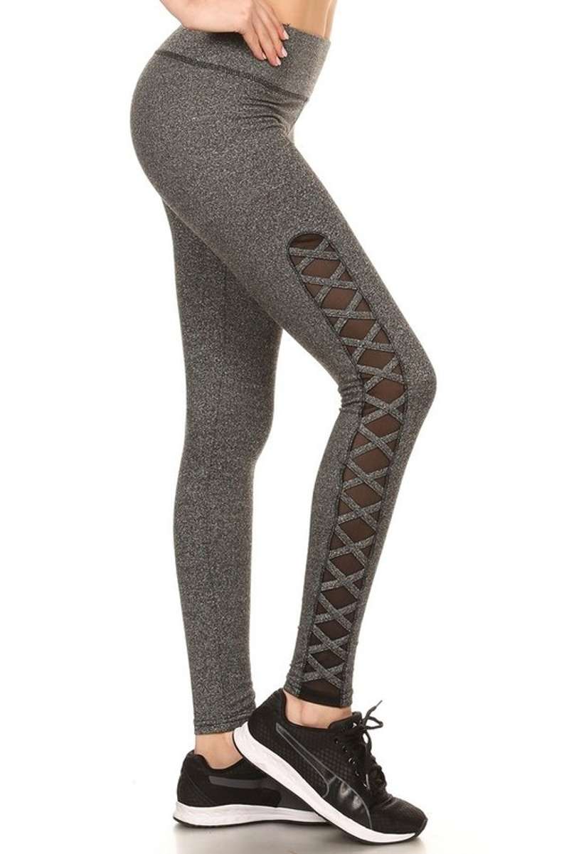 Winner Takes All! - Criss Cross Mesh Leggings