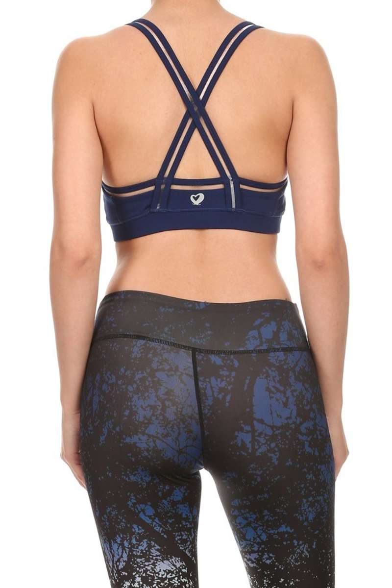 Kriss Krossly Sports Bra - Navy