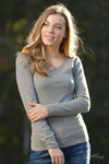 Down 2 Earth Thermal Top Small / Heather Gray Tops