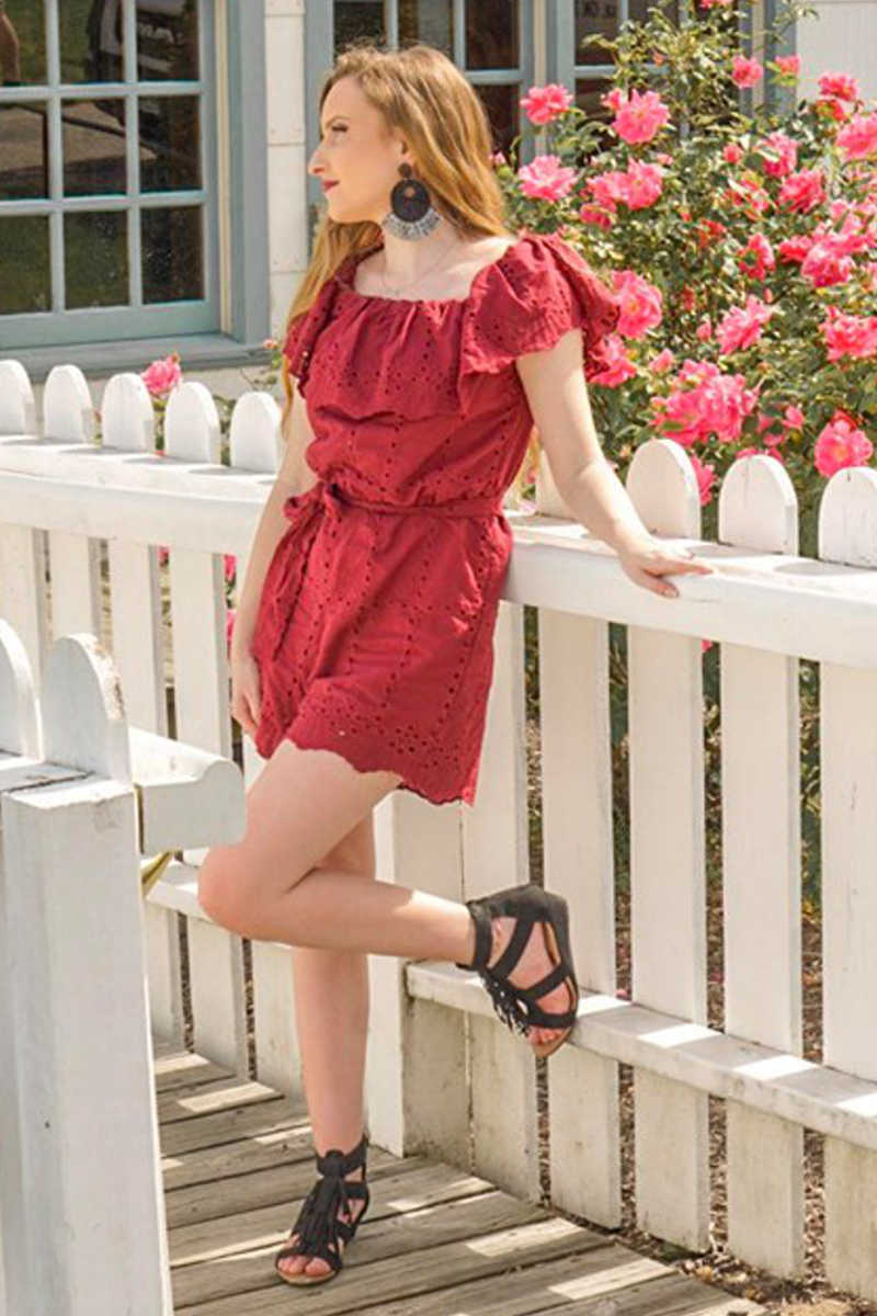 East Elegance - Wine Romper
