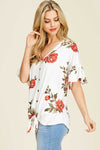 Easy Attitude - Floral Top Ivory