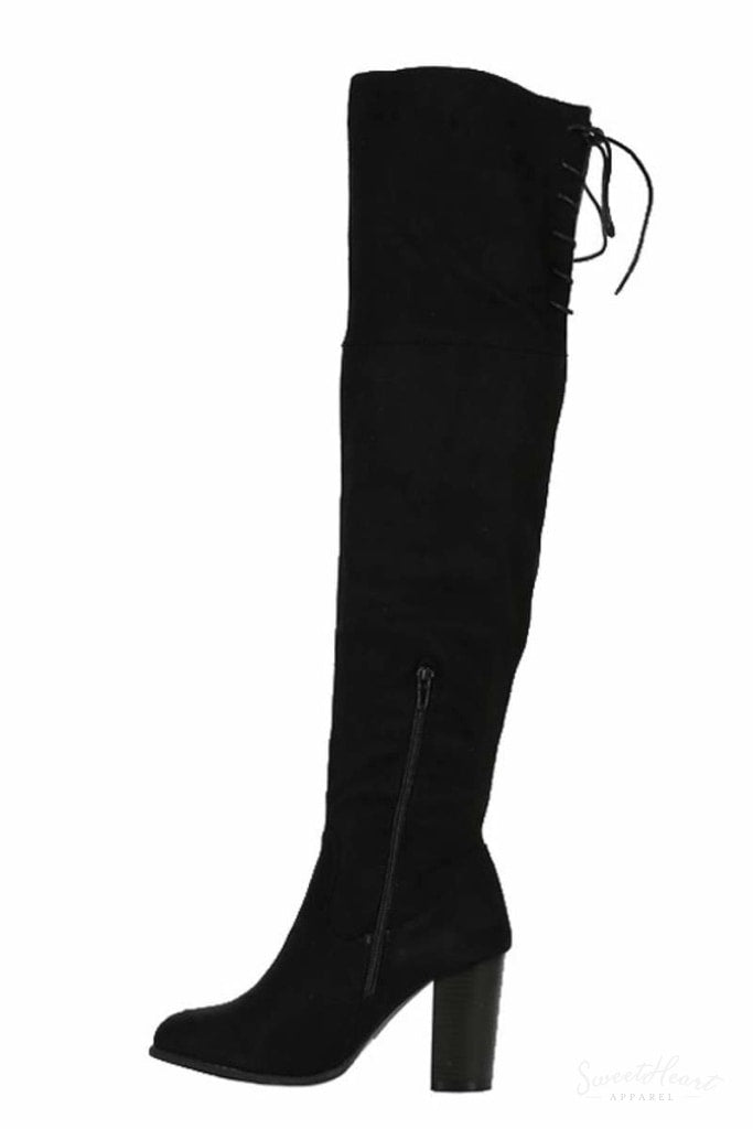 Gorgeous To Boot - Black Over The Knee Boots