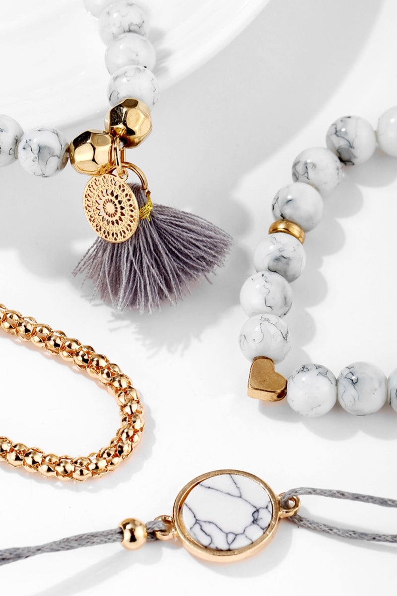 A Heartbeat Away - 4 Piece Bracelet Set