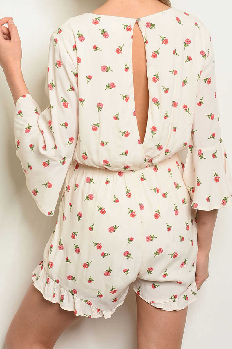 Hello Dear - Rose V-Neck Romper