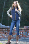 Hold Me Tight - Quilted Vest In Dark Navy