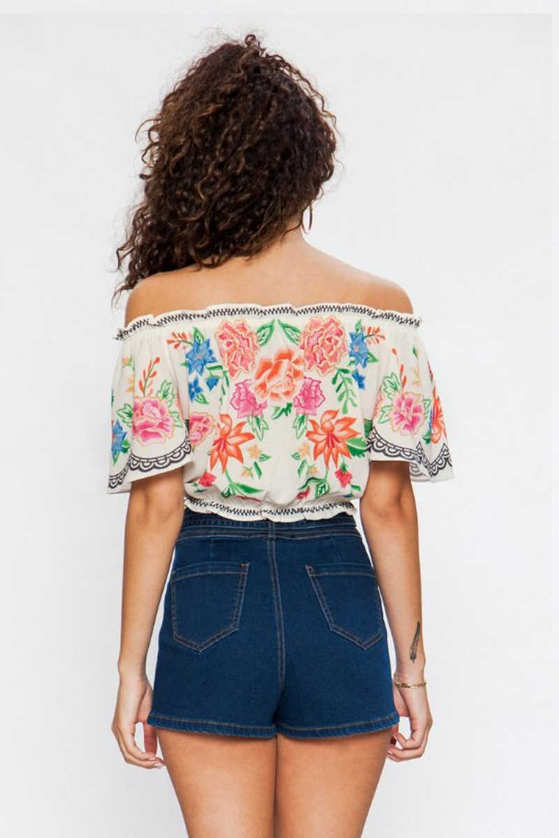 Honest 2 Goodness - Off the Shoulder Top in Ivory