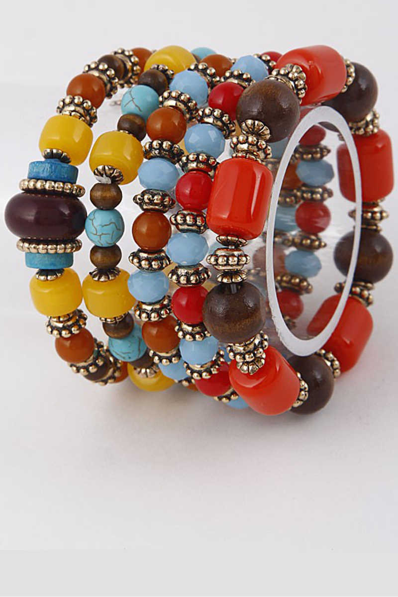 Just Beadtween You & Me - Bracelet Set in Mustard
