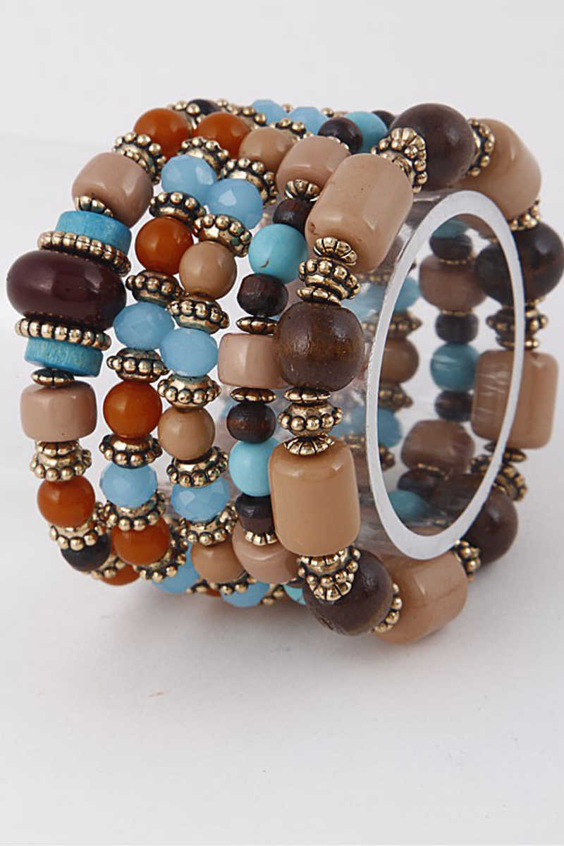 Just Beadtween You & Me - Bracelet Set in Nude