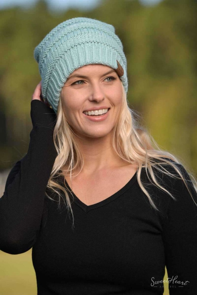 Knit Me With Your Best Shot - Solid Beanies One Size / Mint