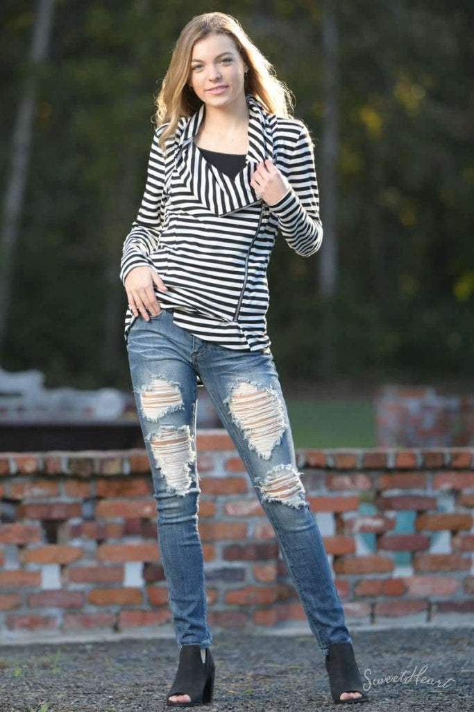 Label Me Amazing - Asymetrical Zipper Jacket