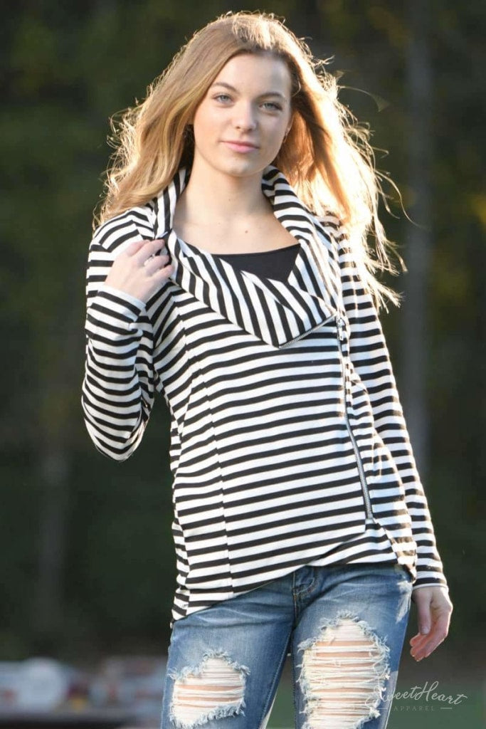 Label Me Amazing - Asymetrical Zipper Jacket