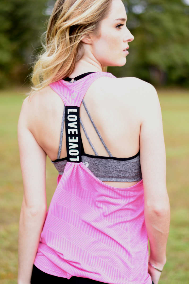 Let's Get Physical - Pink Love Racerback Tank Top