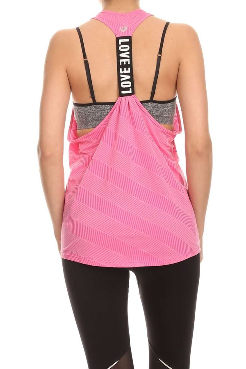 Let's Get Physical - Pink Love Racerback Tank Top