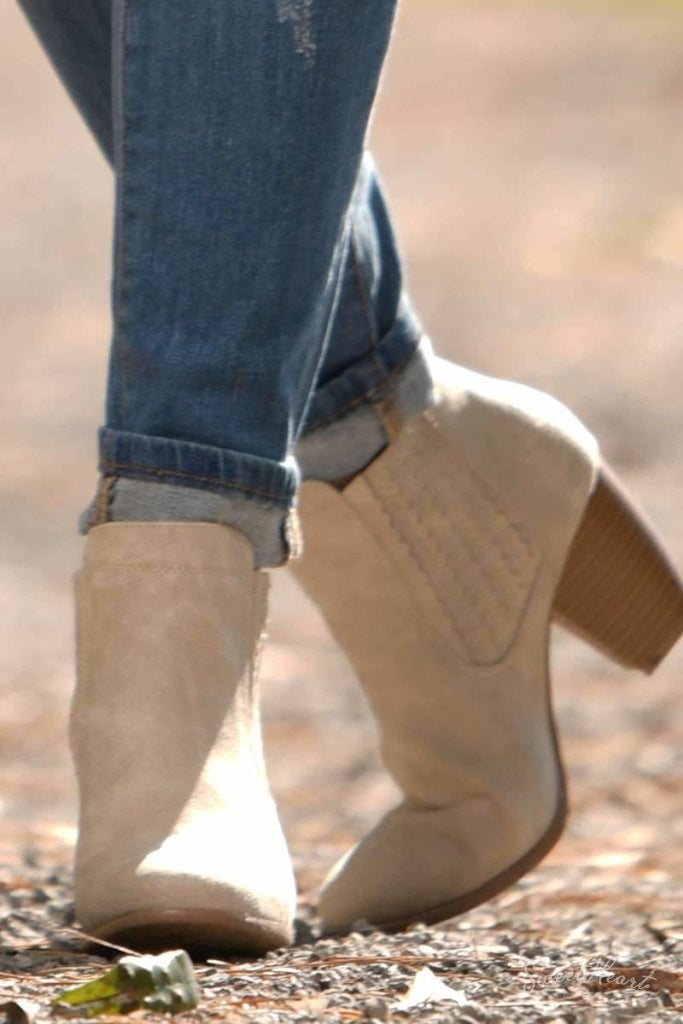 She Walks In Beauty - Classic Booties In Stone