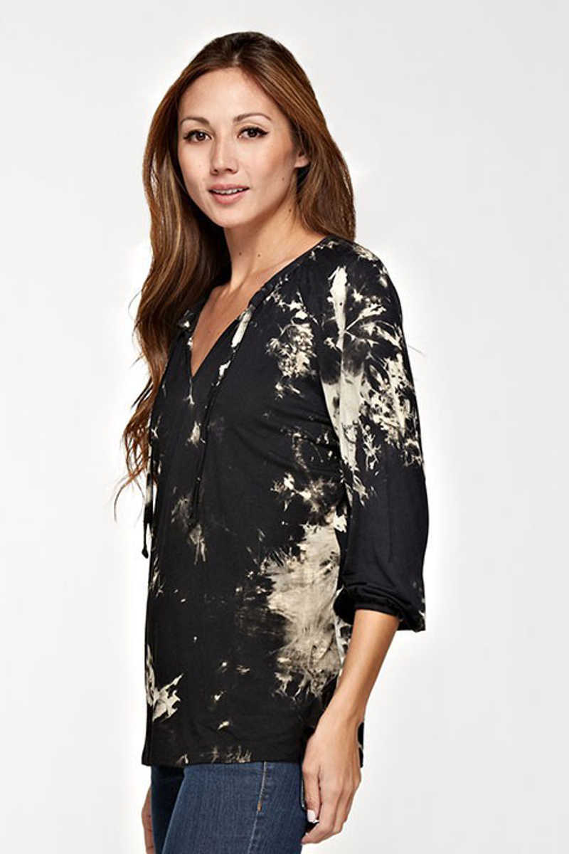 Simply Complicated - V Neck Top Black