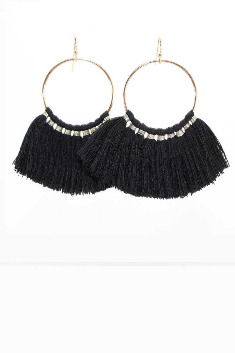 Sweet Talk - Tassel Earrings Black