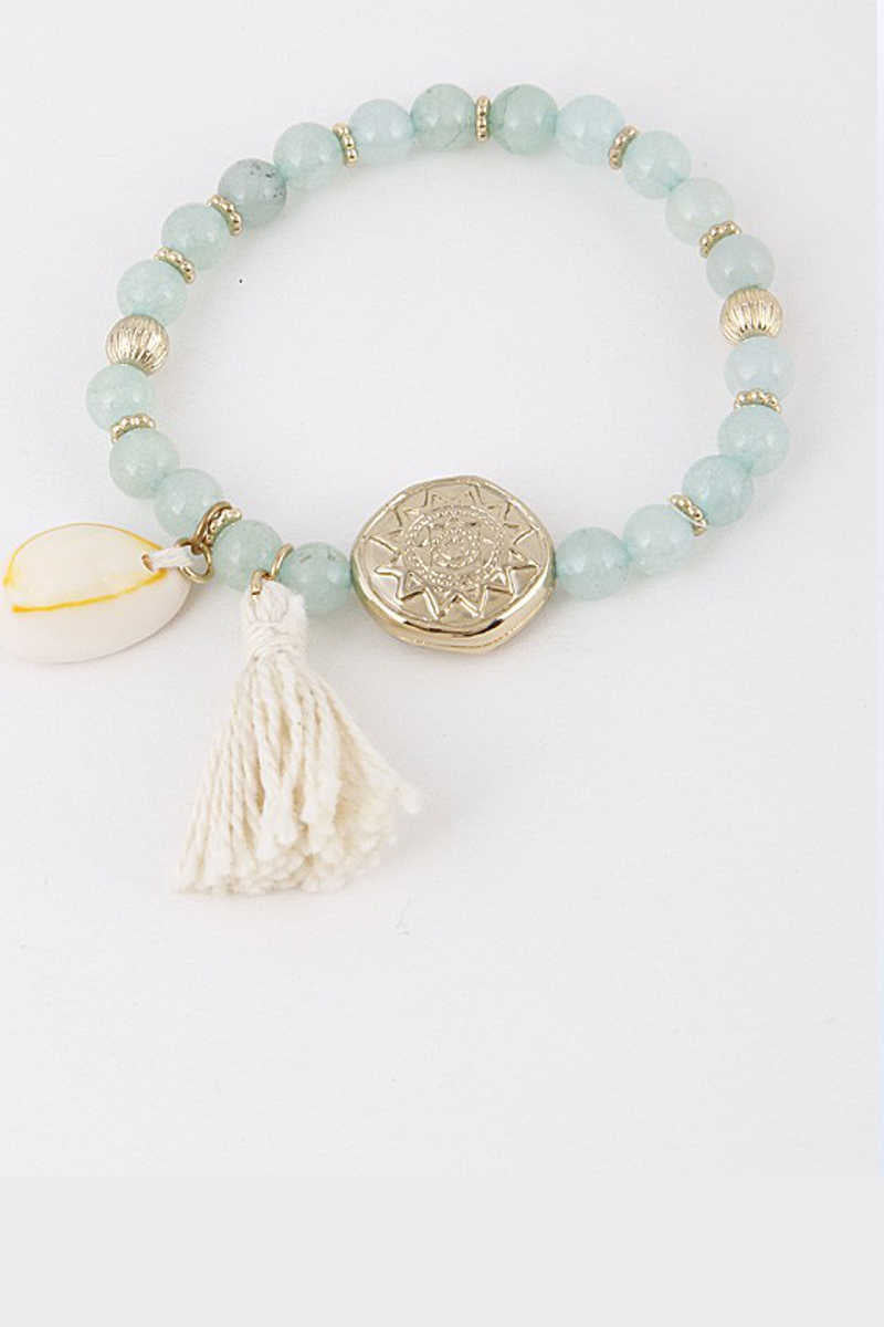 Whisper Sweet Nothings - Mint Beaded Bracelet