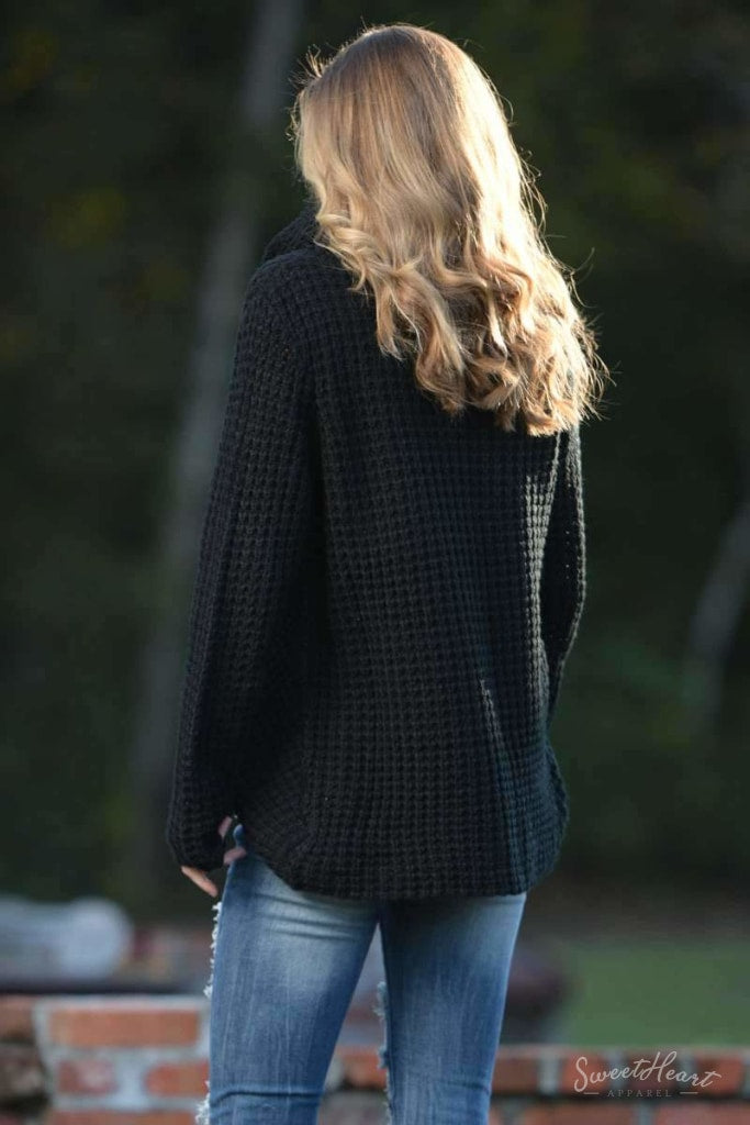 Wrap Me In Love Sweater - Black