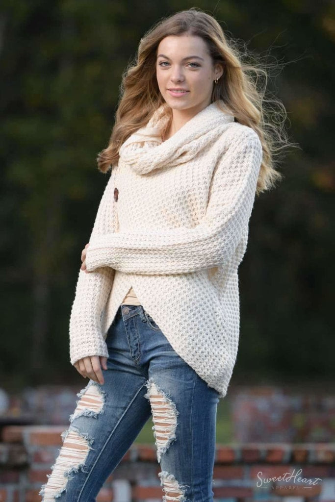 Wrap Me In Love Sweater - Ivory Sweaters